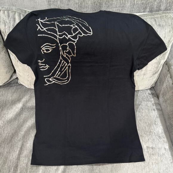 Versace Collection Men’s Black Graphic Print T-Shirt (Large) - Picture 3 of 6